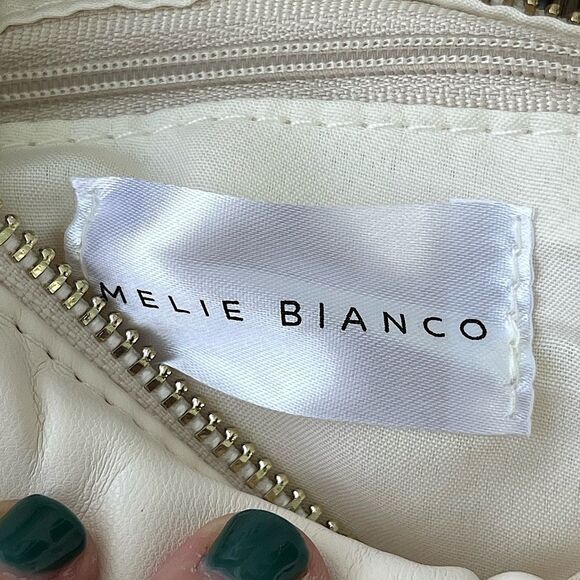 Melie Bianco Ivory Faux Leather Knot Bag NWT - Picture 10 of 16